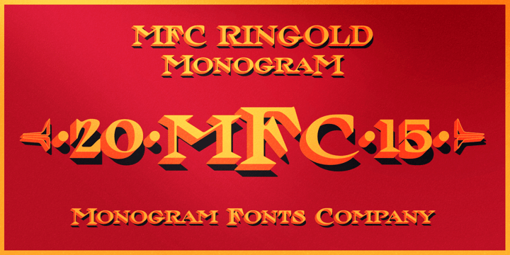 MFC Ringold Monogram Font Poster 5