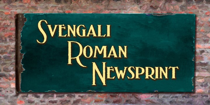 Svengali Roman Font Poster 2