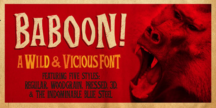 Baboon Font Poster 1