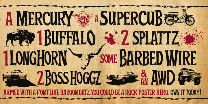 Baboon Font Poster 4