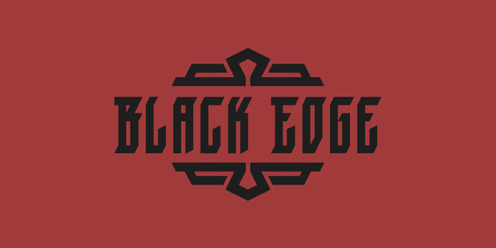 Black Edge Font Poster 1