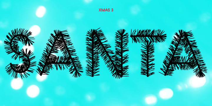Christmas Pattern Font Poster 3