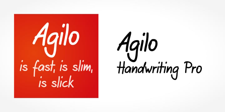 Agilo Handwriting Pro Font Poster 1