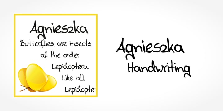 Agnieszka Handwriting Font Poster 5