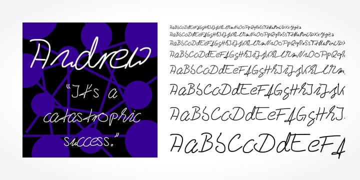 Andrew Handwriting Pro Font Poster 1
