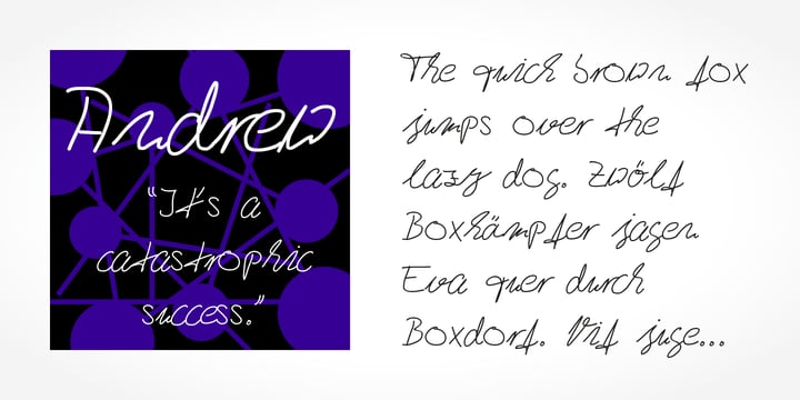 Andrew Handwriting Pro Font Poster 2