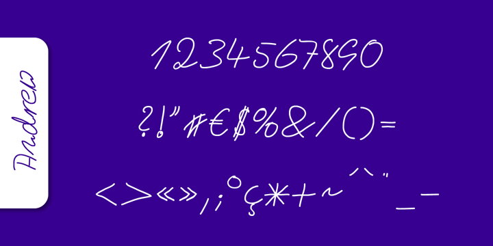 Andrew Handwriting Pro Font Poster 3