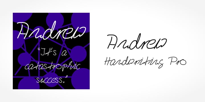 Andrew Handwriting Pro Font Poster 5