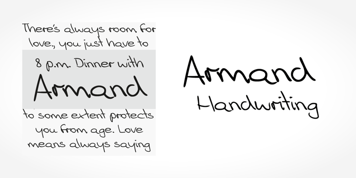 Armand Handwriting Font Poster 5