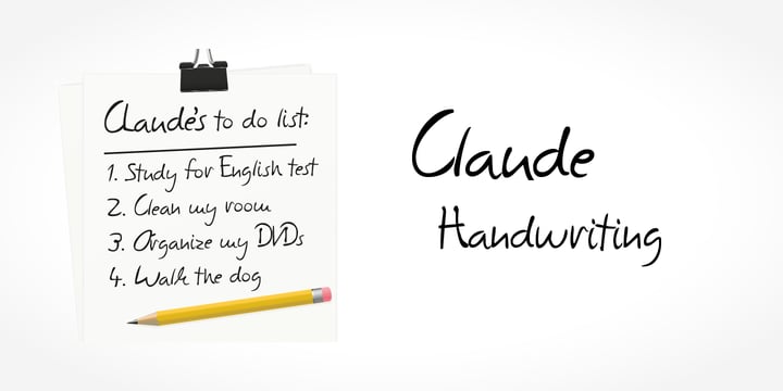 Claude Handwriting Font Poster 5