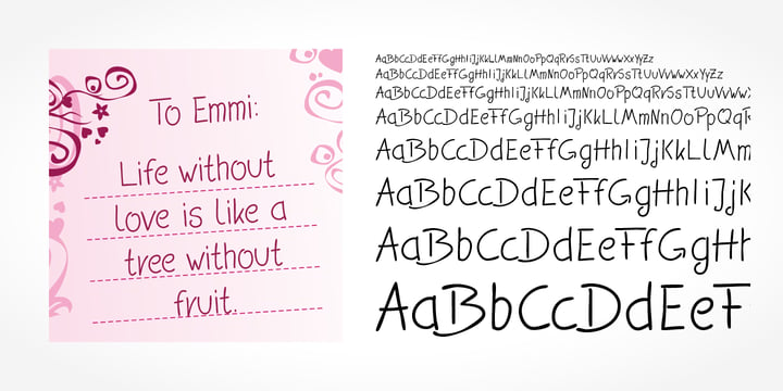 Emmi Handwriting Pro Font Poster 1
