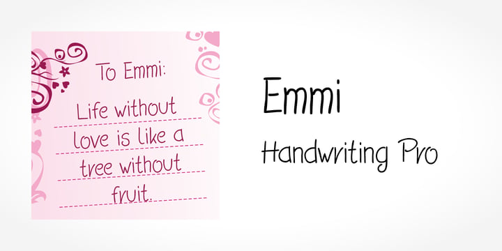 Emmi Handwriting Pro Font Poster 5