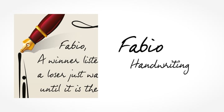 Fabio Handwriting Font Poster 5
