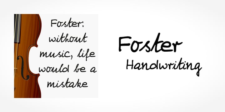 Foster Handwriting Font Poster 5