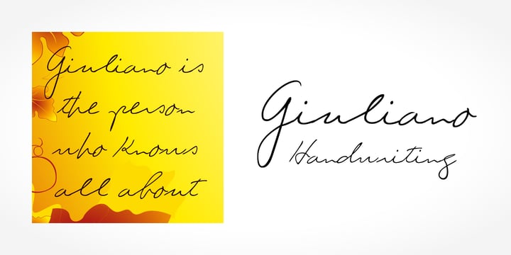 Giuliano Handwriting Font Poster 5