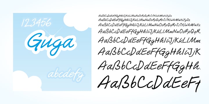Guga Handwriting Font Poster 1