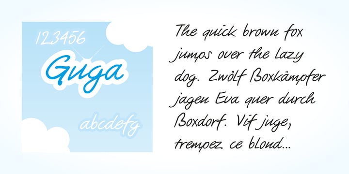 Guga Handwriting Font Poster 2