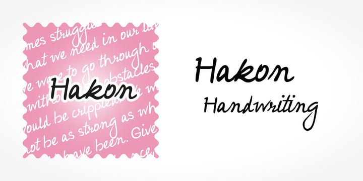 Hakon Handwriting Font Poster 5