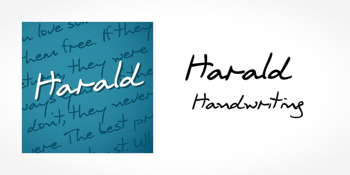 Harald Handwriting Font Poster 5