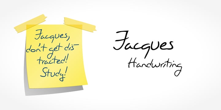 Jacques Handwriting Font Poster 5
