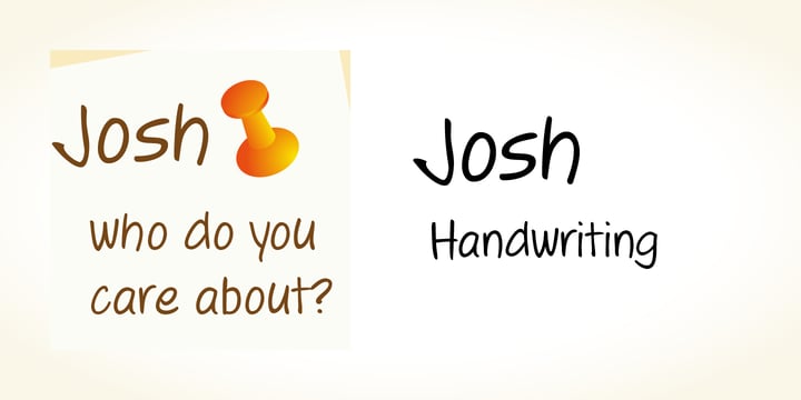 Josh Handwriting Font Poster 5