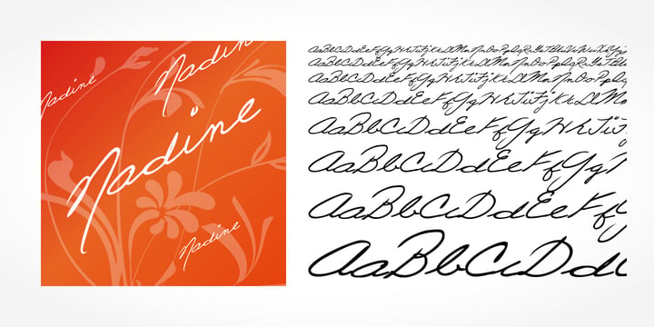 Nadine Handwriting Font Poster 1
