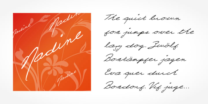 Nadine Handwriting Font Poster 2