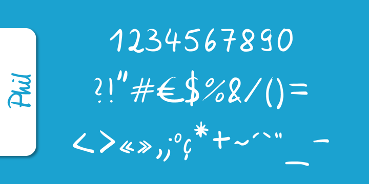 Phil Handwriting Font Poster 3
