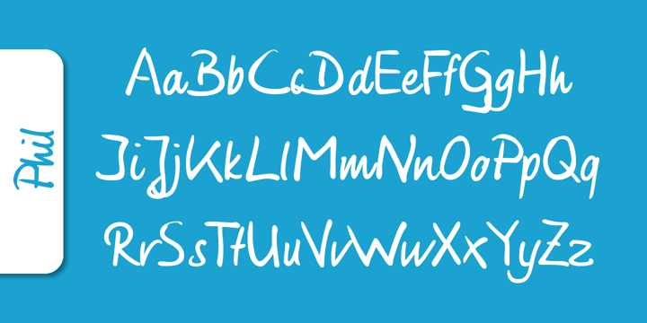 Phil Handwriting Font Poster 4