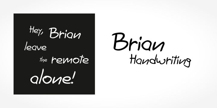 Brian Handwriting Font Poster 5