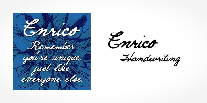 Enrico Handwriting Font Poster 5