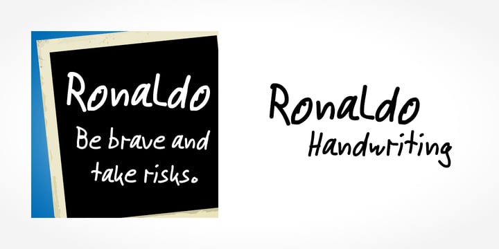 Ronaldo Handwriting Font Poster 5