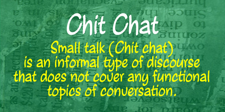 Chit Chat Font Poster 2