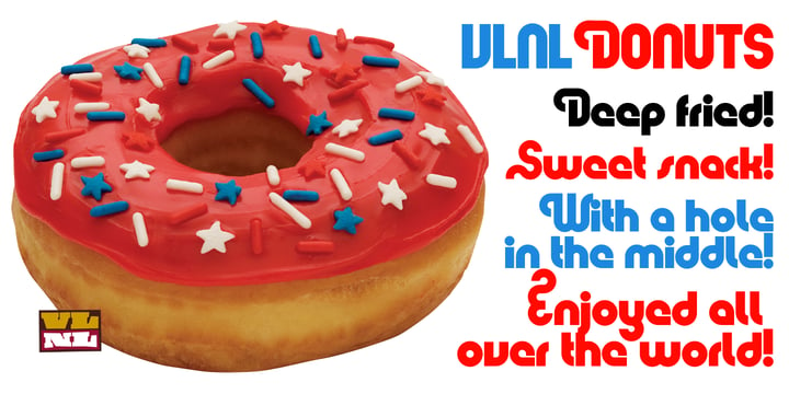 VLNL Donuts Font Poster 3