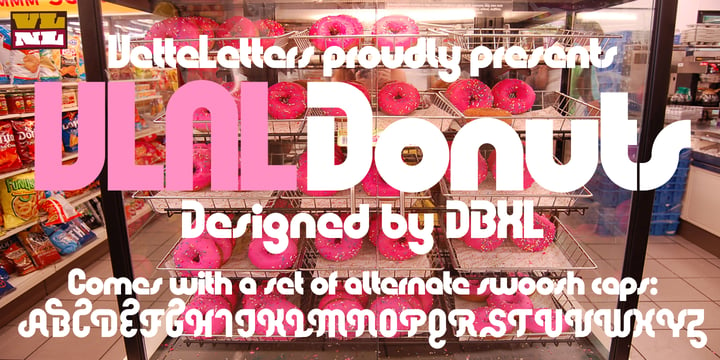 VLNL Donuts Font Poster 2