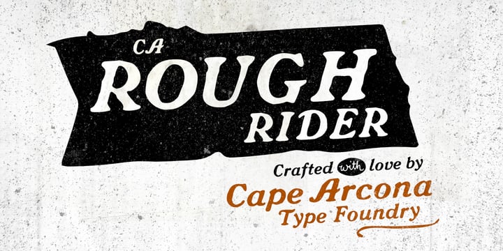 CA Rough Rider Font Poster 1