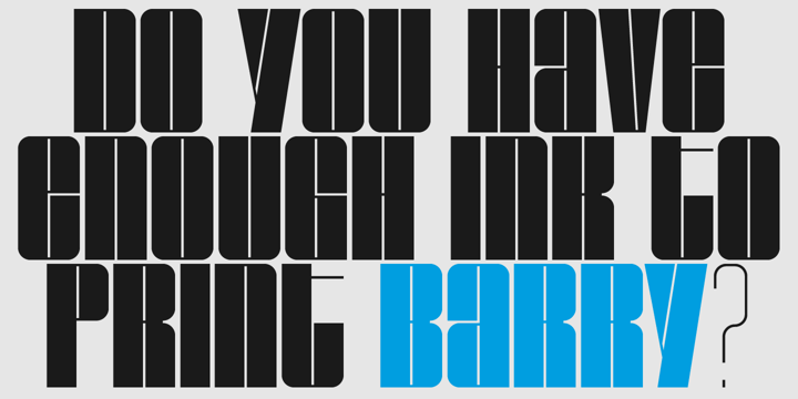Barry Font Poster 2