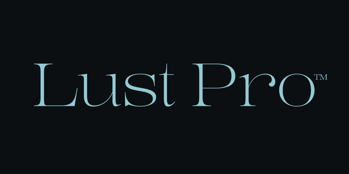 Lust Pro Font Poster 1
