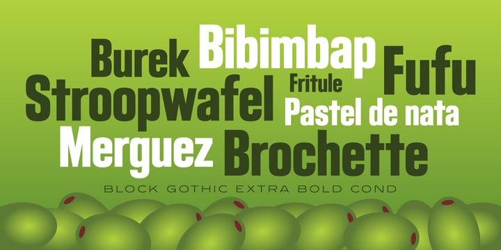 Block Gothic Font Poster 12