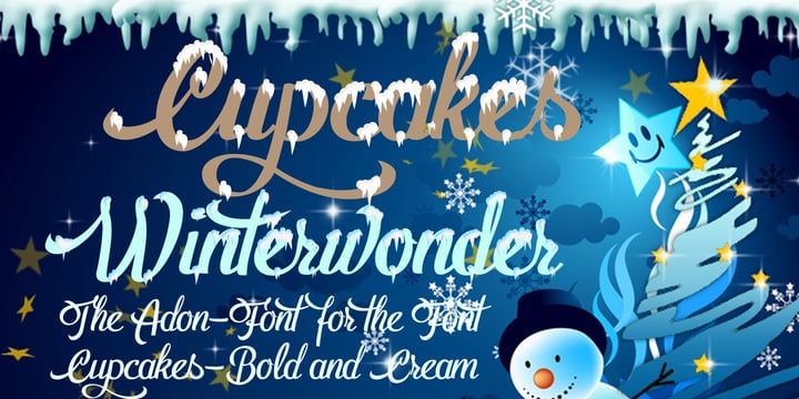 Cupcakes Winterwonder Font Poster 3