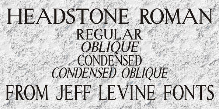 Headstone Roman JNL Font Poster 1
