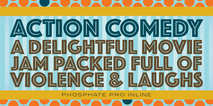 Phosphate Pro Font Poster 3