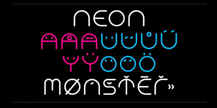 NEON CLUB MUSIC Font Poster 2