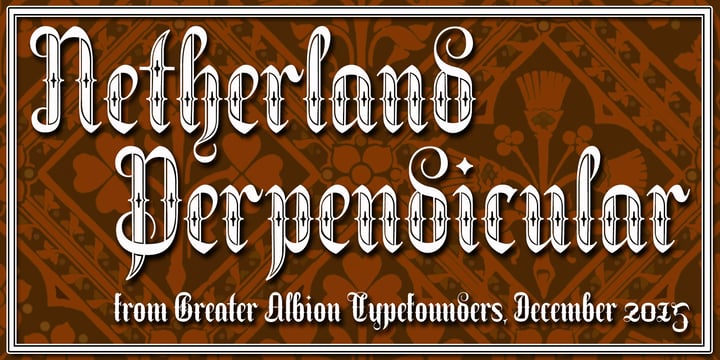 Netherland Perpendicular Font Poster 1
