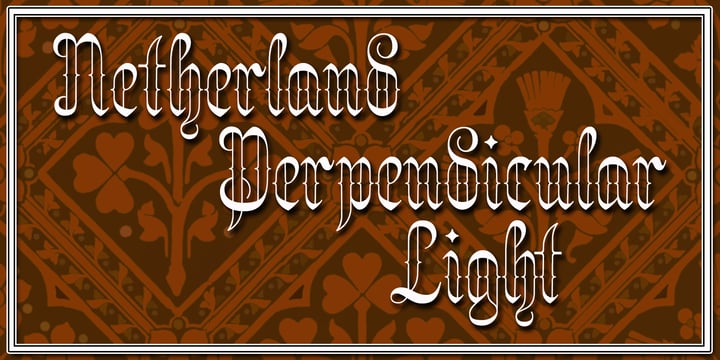 Netherland Perpendicular Font Poster 2