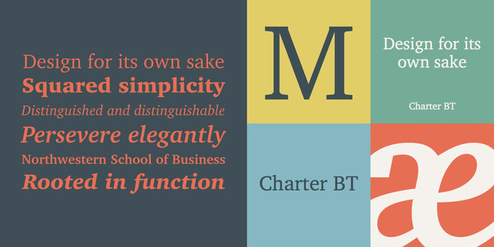 Charter BT Font Poster 1