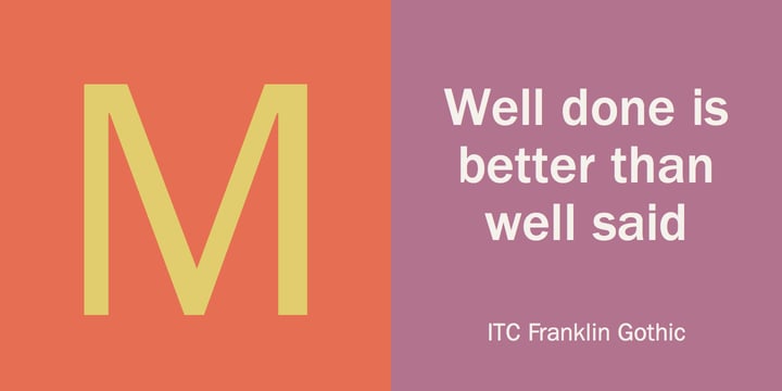 ITC Franklin Gothic LT Font Poster 2