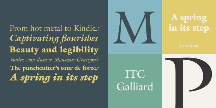 ITC Galliard Font Poster 1