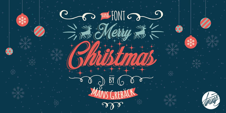 Merry Christmas Font Poster 2