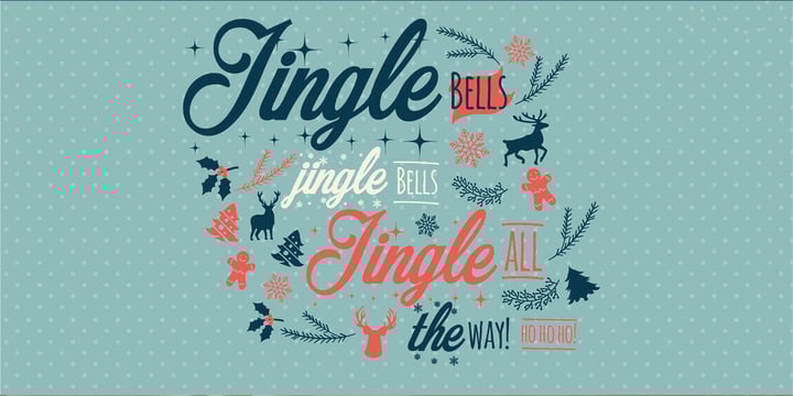 Merry Christmas Font Poster 4